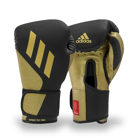 Gants de boxe d’entraînement Adidas Speed Tilt 350 Cactus, noir et or
