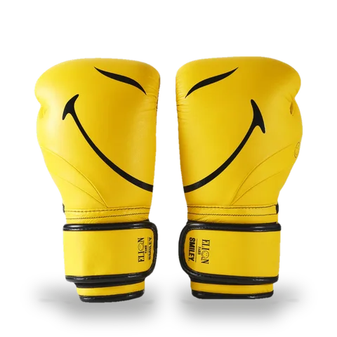 Gants de boxe L’Élégant Elion × Smiley 50th Anniversary Velcro, jaune