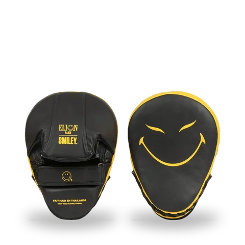 Pattes d’ours Elion × Smiley 50th Anniversary, cuir noir