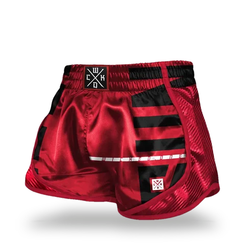 Short de boxe thaï Wicked One Squad Klaz, rouge