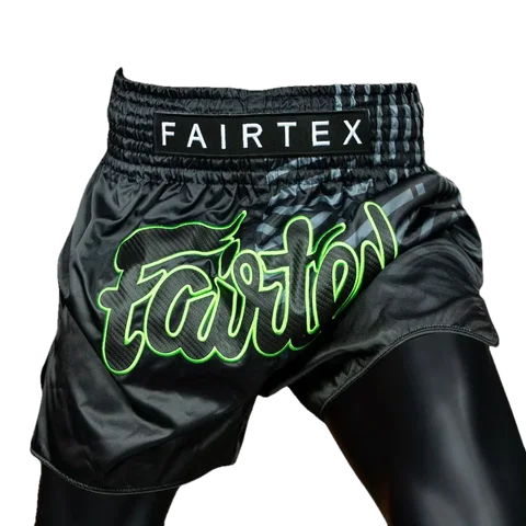 Short de boxe thaï Fairtex Racer, noir