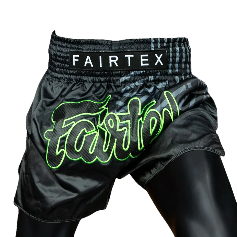 Short de boxe thaï Fairtex Racer, noir