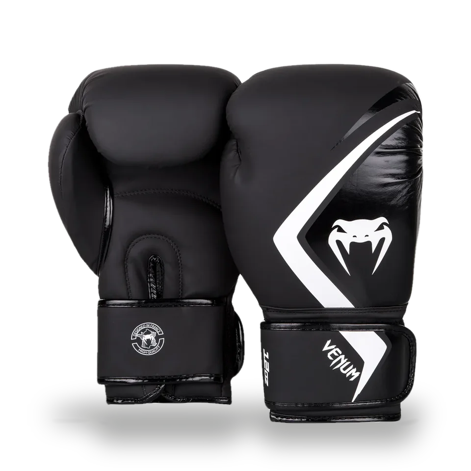 Gants de boxe d’entraînement Venum Contender 2.0, noir et blanc