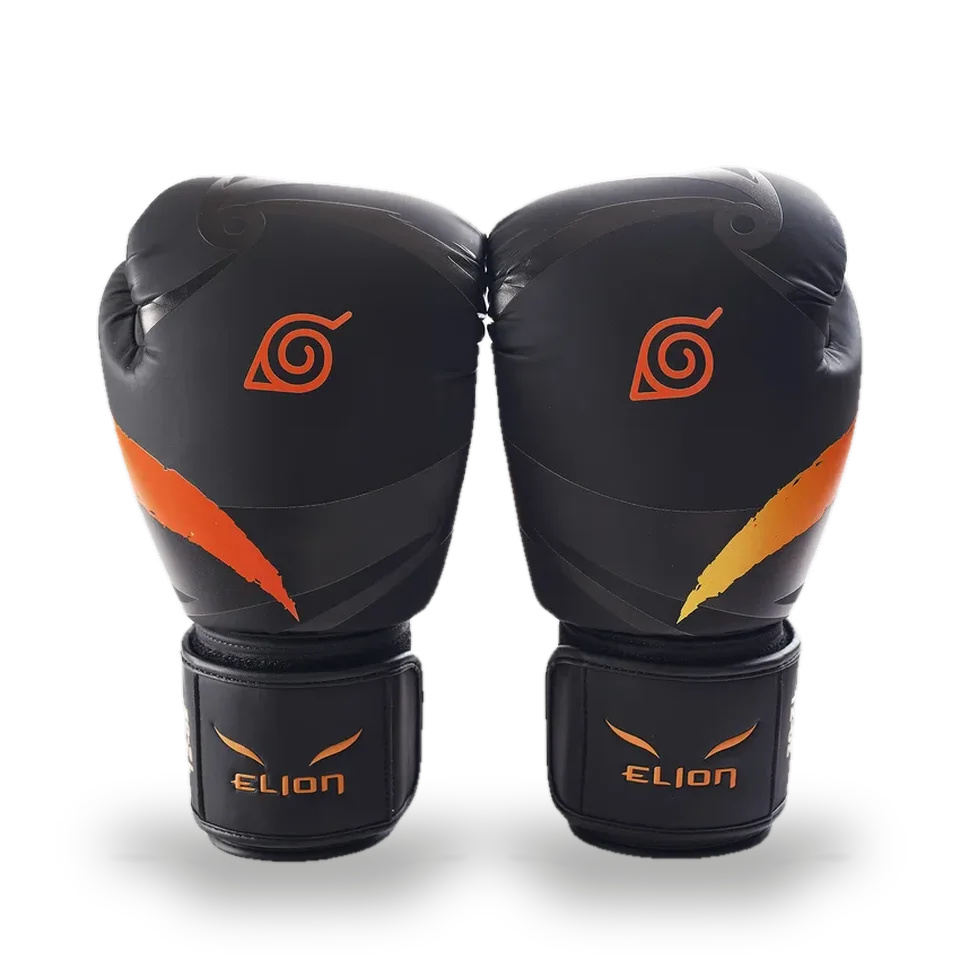 Gants de boxe L’Extravagant Naruto × Elion, Naruto noir et orange