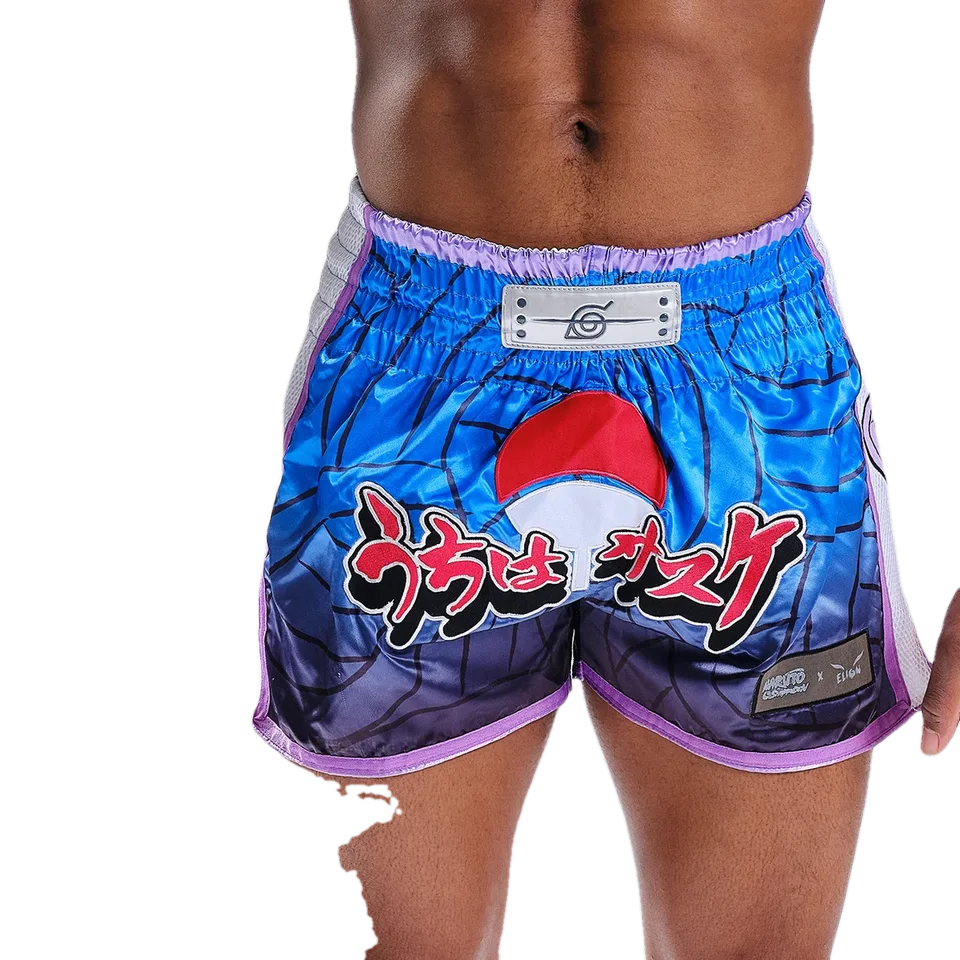 Short de boxe thaï Naruto × Elion, Sasuke bleu