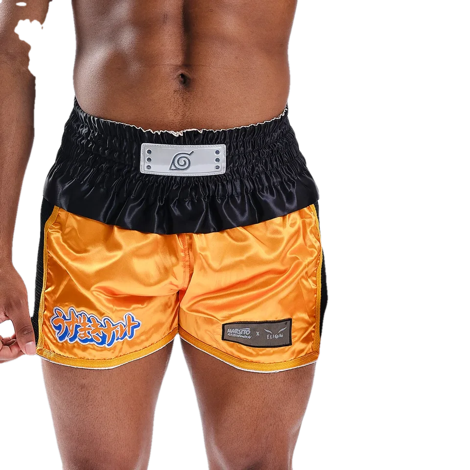 Short de boxe thaï Naruto × Elion, Naruto noir et orange