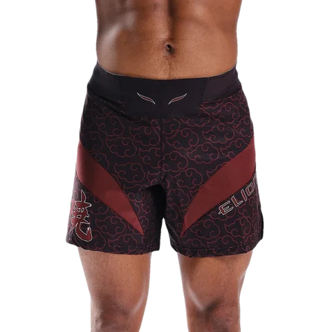 Short MMA Naruto × Elion Seyant, Akatsuki noir et bordeaux
