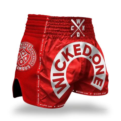Short de boxe thaï Wicked One Herd, rouge