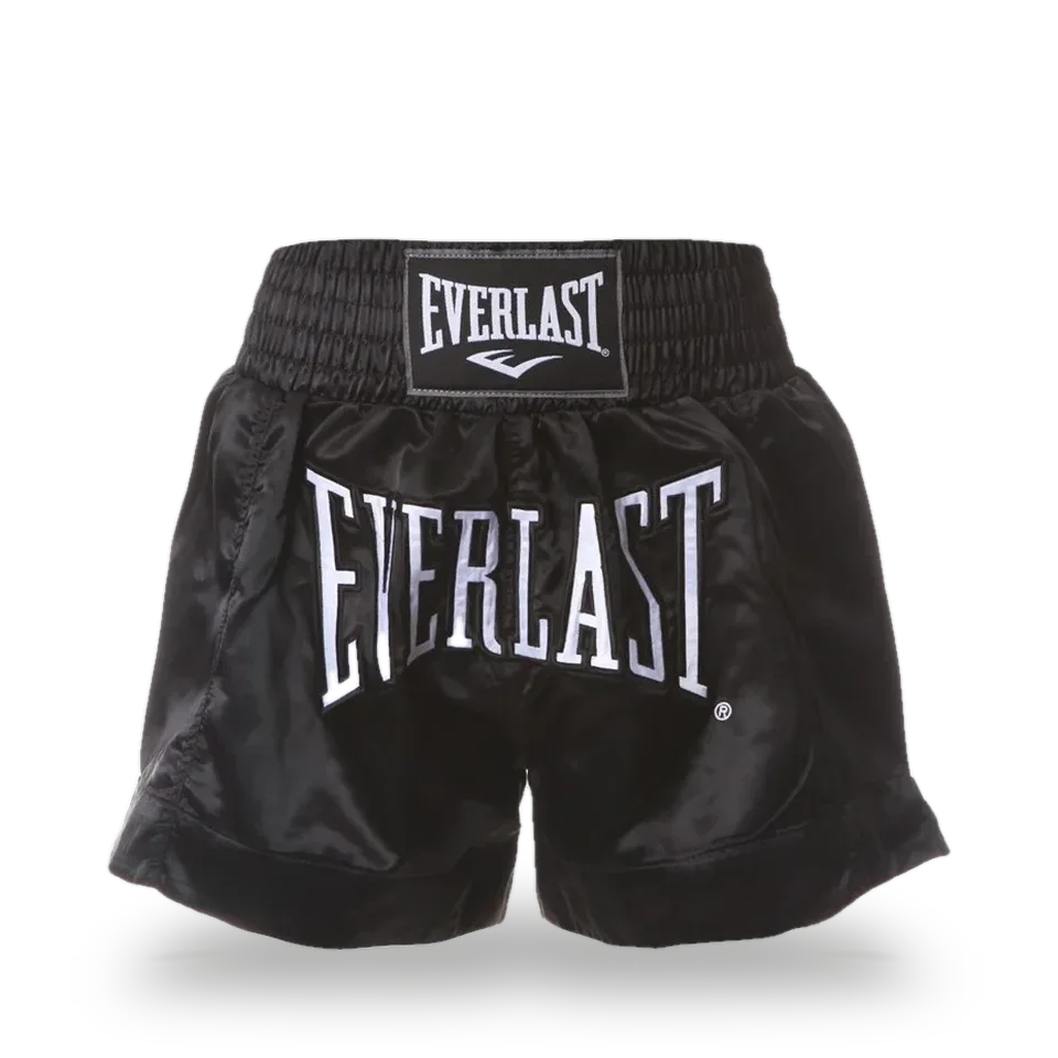 Short de boxe thaï Everlast, noir