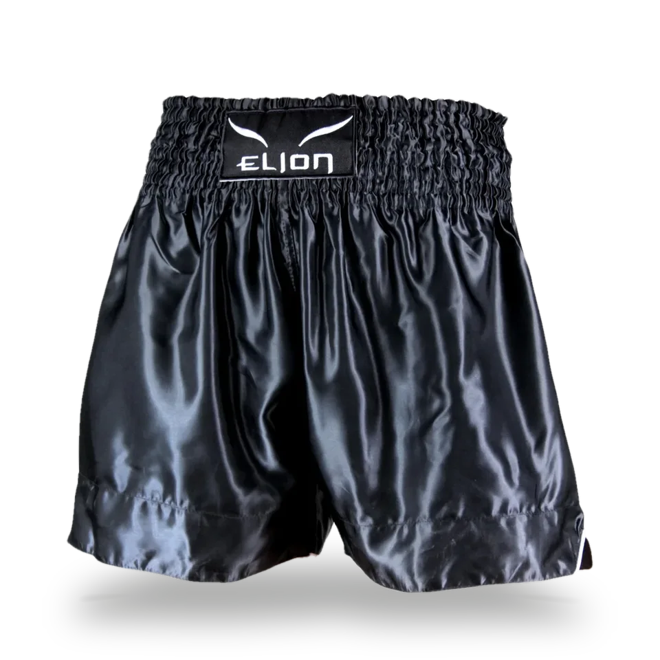 Short de boxe thaï Elion, noir
