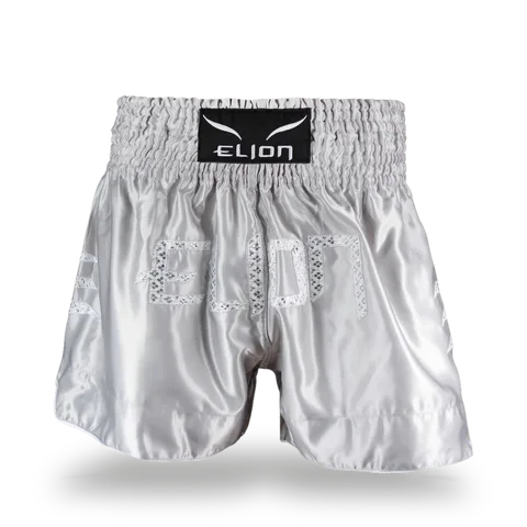 Short de boxe thaï Elion Brodé, gris