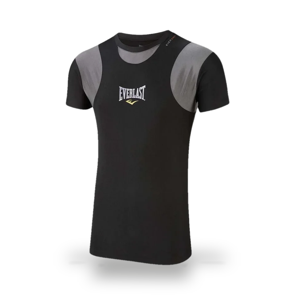 Rashguard Everlast manches courtes, noir et gris