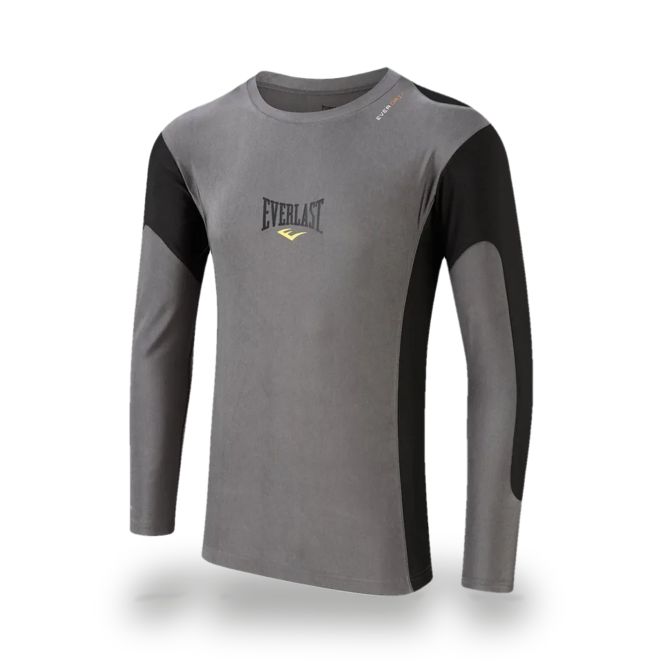 Rashguard Everlast manches longues, gris et noir