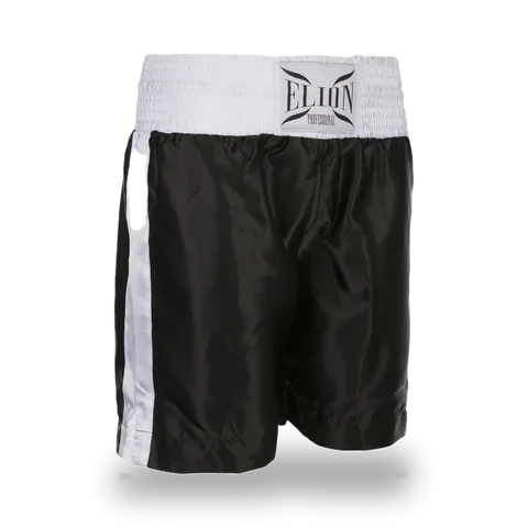Short de boxe anglaise Elion, noir et blanc