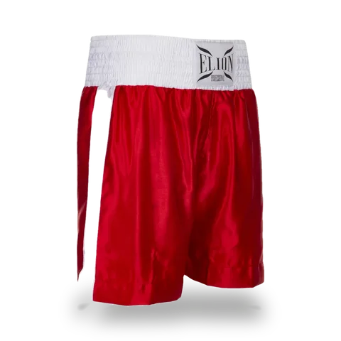 Short de boxe anglaise Elion, rouge et blanc
