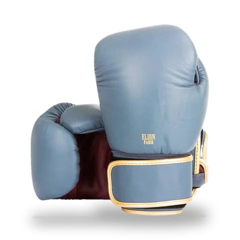 Gants de boxe Elion Vintage, gris mat et bordeaux