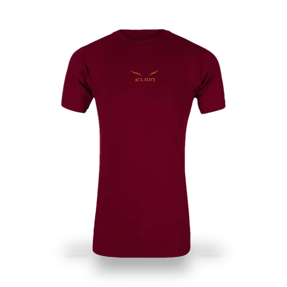Rashguard Elion Monochrome manches courtes, bordeaux