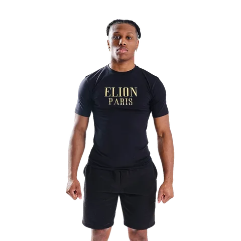 T-shirt Elion, noir et or