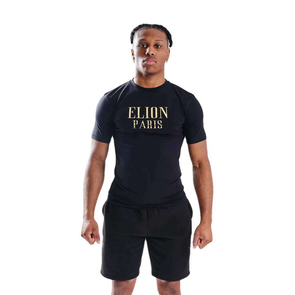 T-shirt Elion, noir et or