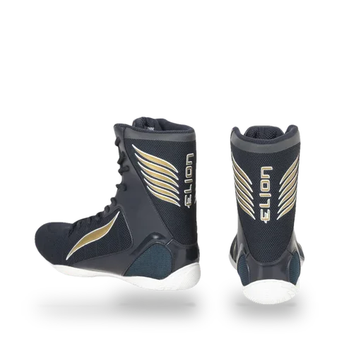 Chaussures de boxe Elion Rapide, bleu et or