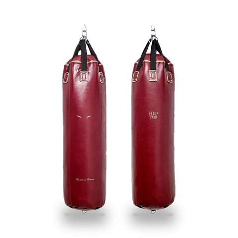 Sac de frappe Elion 1,35 m 45 kg, cuir bordeaux