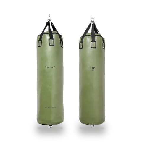 Sac de frappe Elion 1,35 m 45 kg, cuir kaki