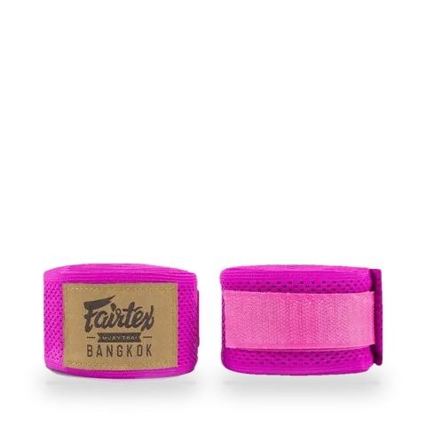 Bandes de boxe Fairtex, mesh rose