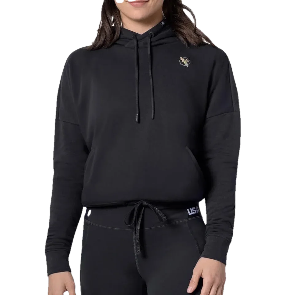 Sweat à capuche pour femme Hayabusa, noir
