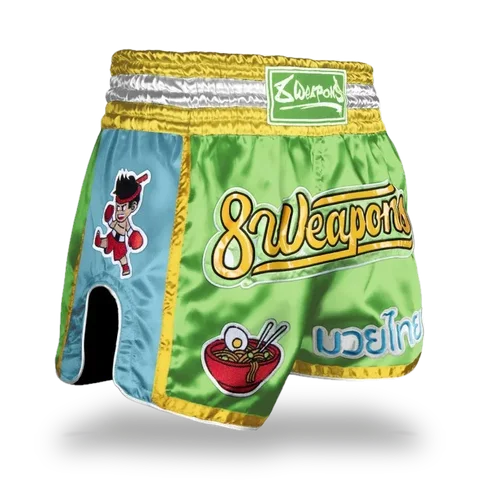Short de boxe thaï 8 Weapons Yummy, vert