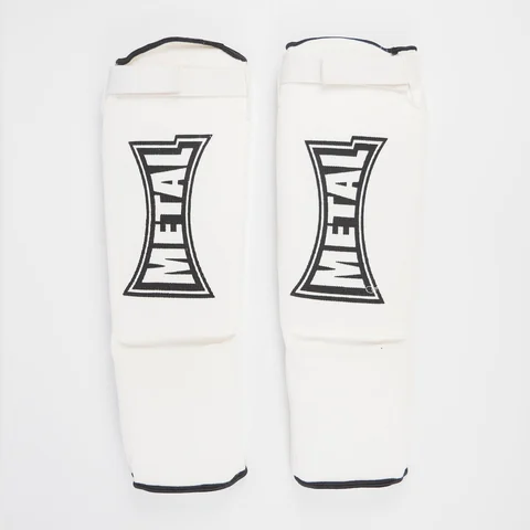 Protège-tibias pieds Metal Boxe — coton blanc