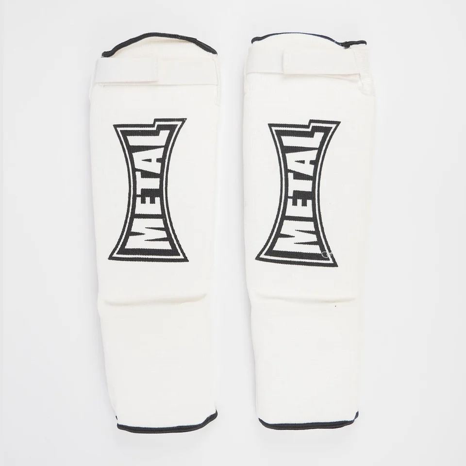 Protège-tibias pieds Metal Boxe — coton blanc